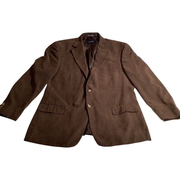 Nautica Men's Brown Blazer Jacket Size 44S Business Casual Formal - Picture 1 of 16